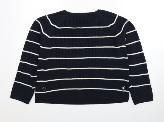 Womens UK Size 10 Betty Barclay Blue Pullover Jumper