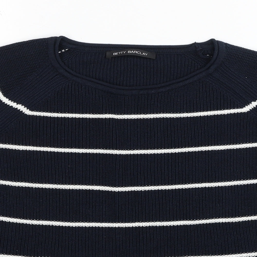 Womens UK Size 10 Betty Barclay Blue Pullover Jumper