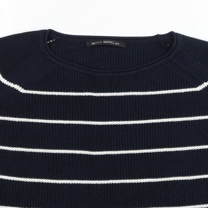 Womens UK Size 10 Betty Barclay Blue Pullover Jumper