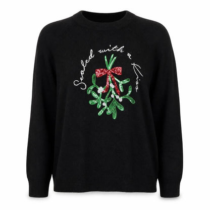Womens UK Size XS H&M Black Pullover Jumper