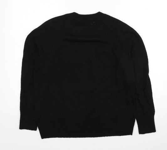 Womens UK Size XS H&M Black Pullover Jumper