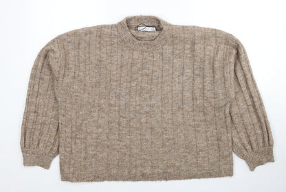 Womens UK Size M Warehouse Brown Pullover Jumper