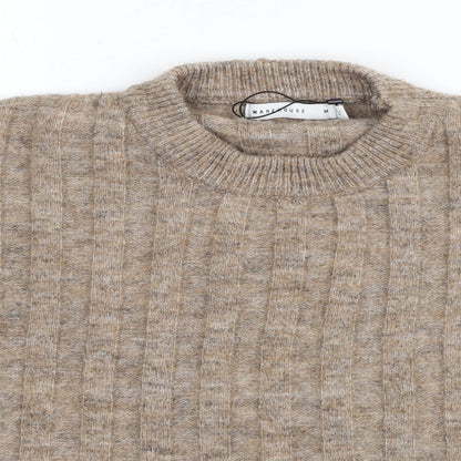 Womens UK Size M Warehouse Brown Pullover Jumper