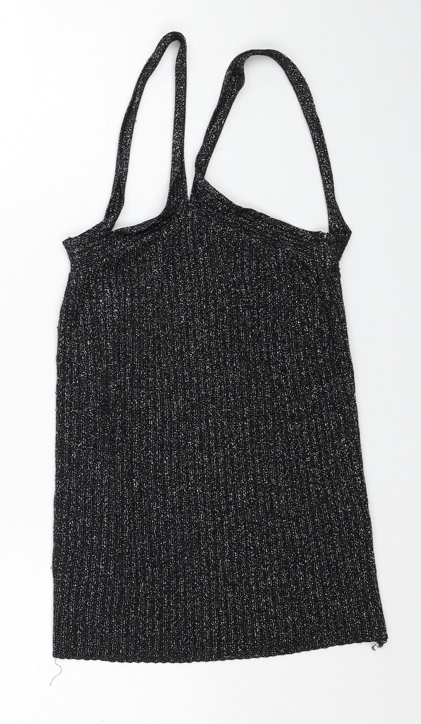 Womens UK Size 8 Topshop Black Basic Tank