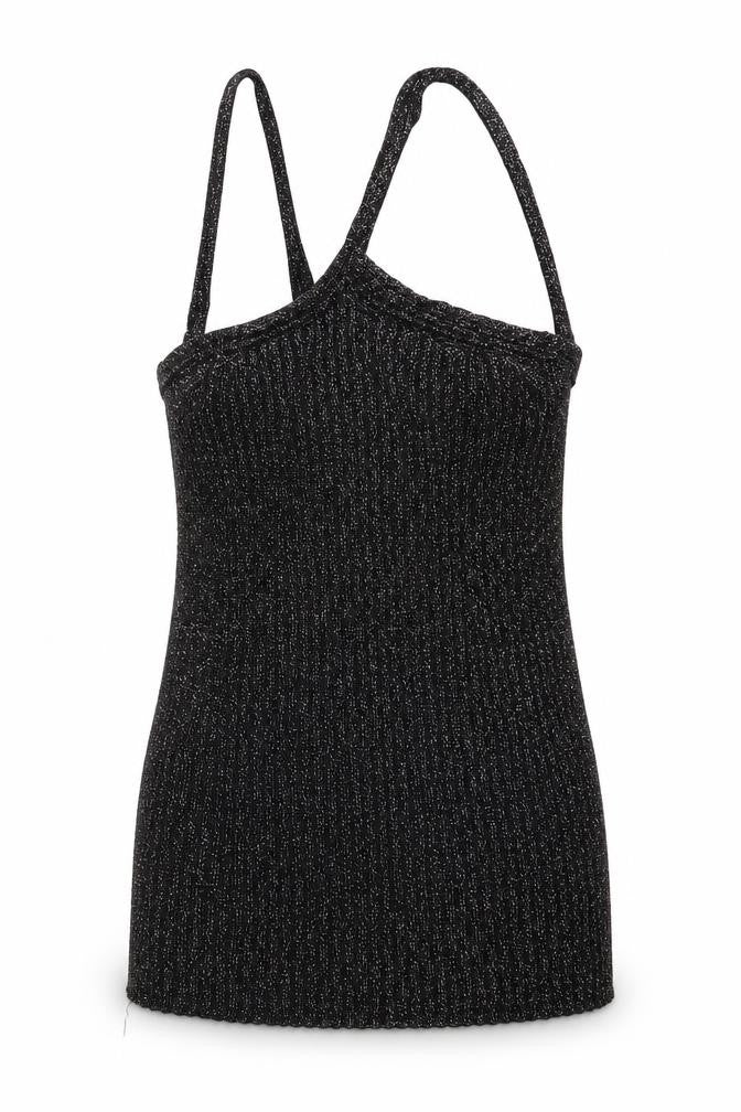 Womens UK Size 8 Topshop Black Basic Tank