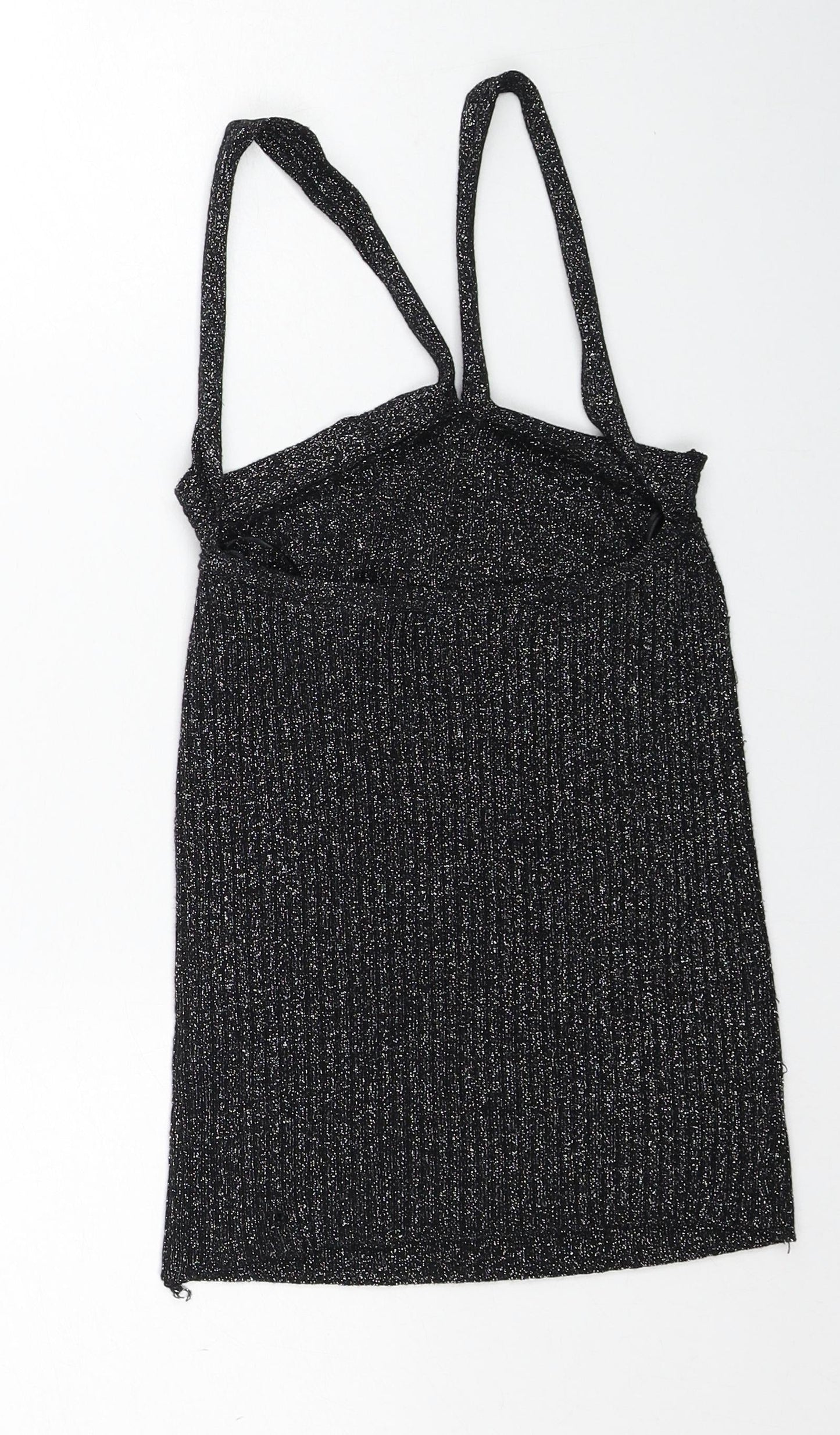 Womens UK Size 8 Topshop Black Basic Tank