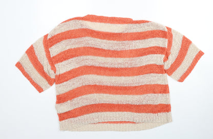 Womens UK Size 10 New Look Orange Pullover Jumper