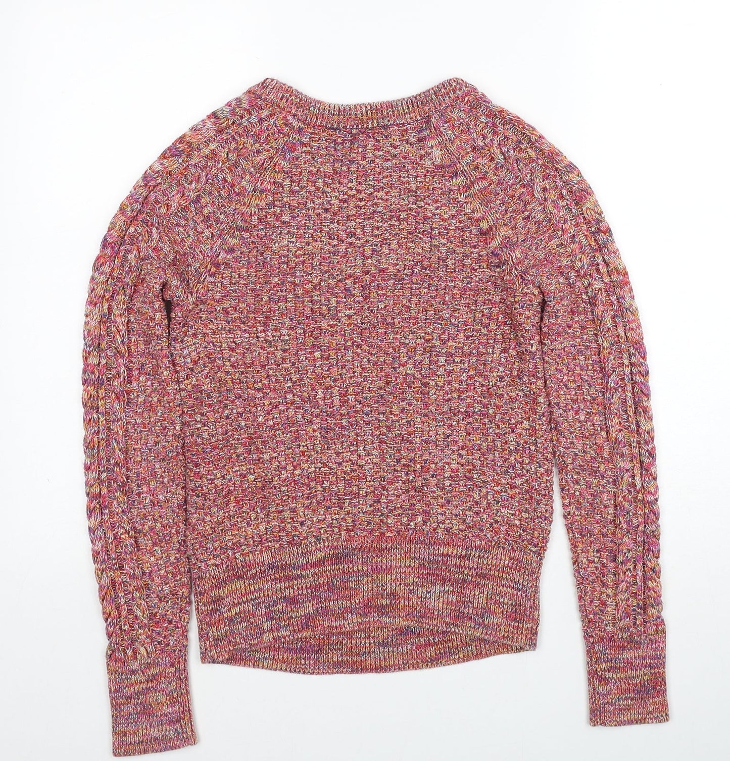 Gap Womens Multicoloured Round Neck Camel Pullover Jumper Size XS