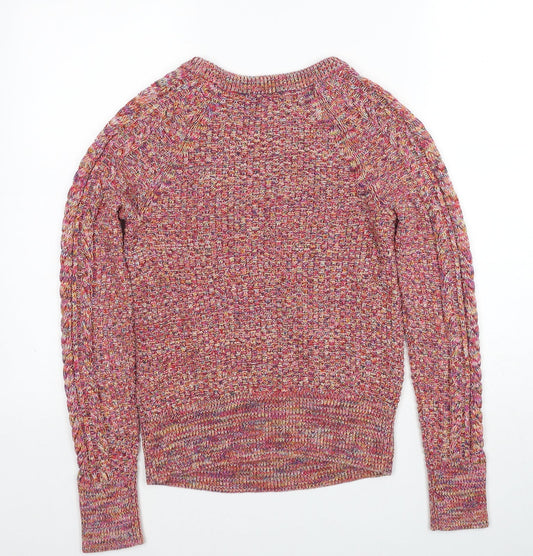 Gap Womens Multicoloured Round Neck Camel Pullover Jumper Size XS