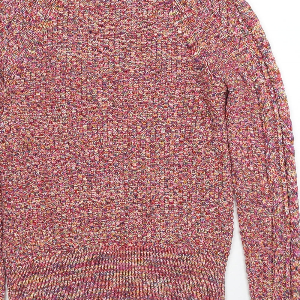 Gap Womens Multicoloured Round Neck Camel Pullover Jumper Size XS