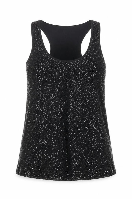 Romeo & Juliet Couture Womens Black Polyester Basic Tank Size S Scoop Neck