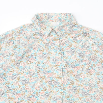 Womens UK Size 12 Preworn White Basic Button-Up