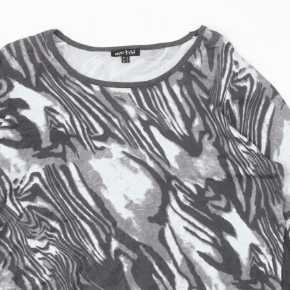 Womens UK Size 14 Marble Grey Pullover Jumper