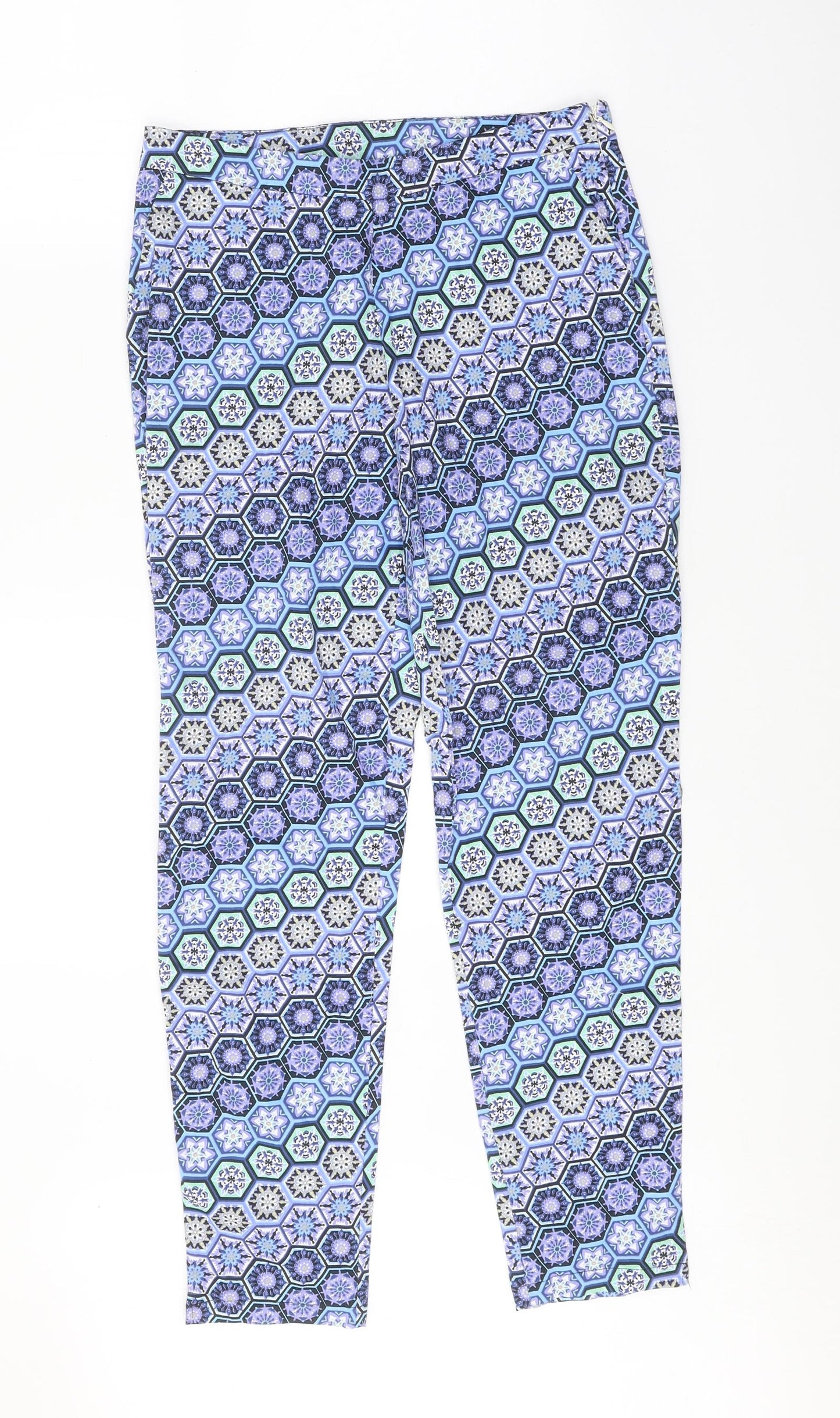 Womens UK Size 8 Dorothy Perkins Regular Fit  Blue Trousers