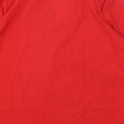 Womens UK Size XL Preworn Red Basic Blouse