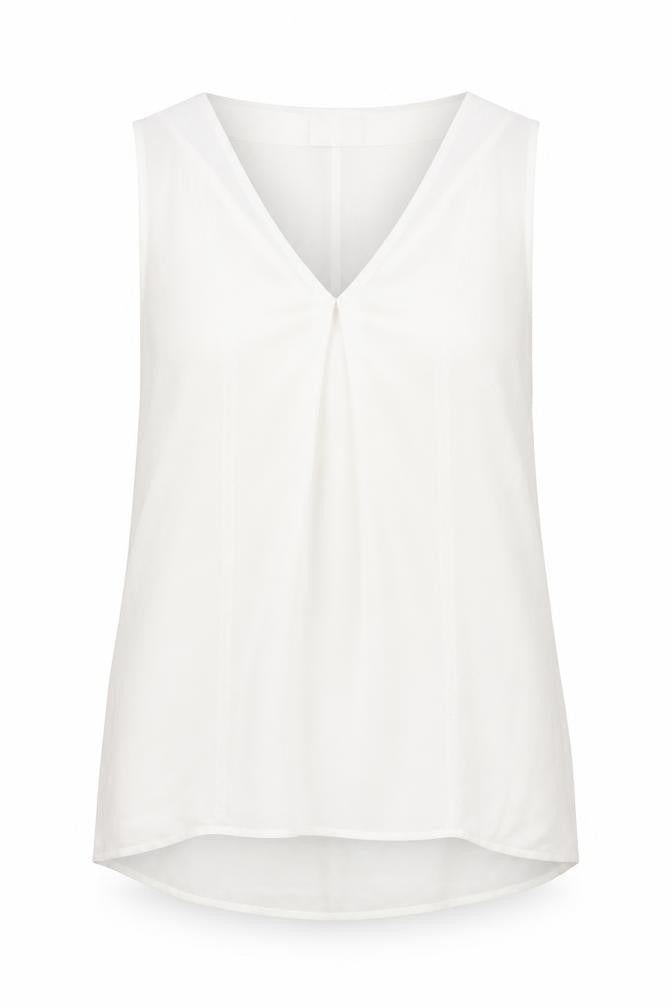 Womens UK Size M Grace & Mila White Basic Tank