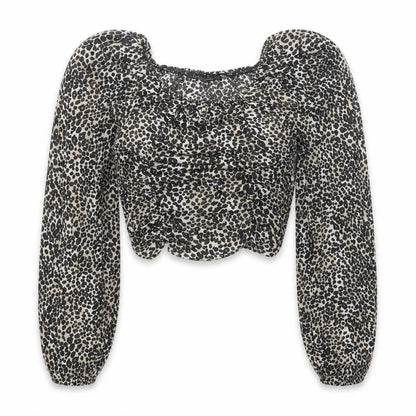 Womens UK Size 6 Boohoo Black Cropped Blouse
