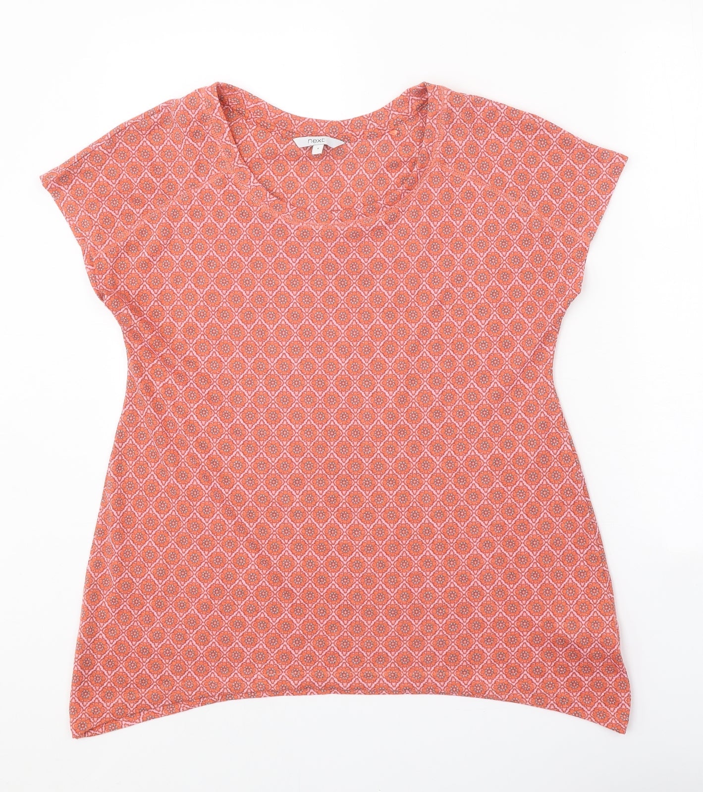 Womens UK Size 8 NEXT Pink Basic T-Shirt