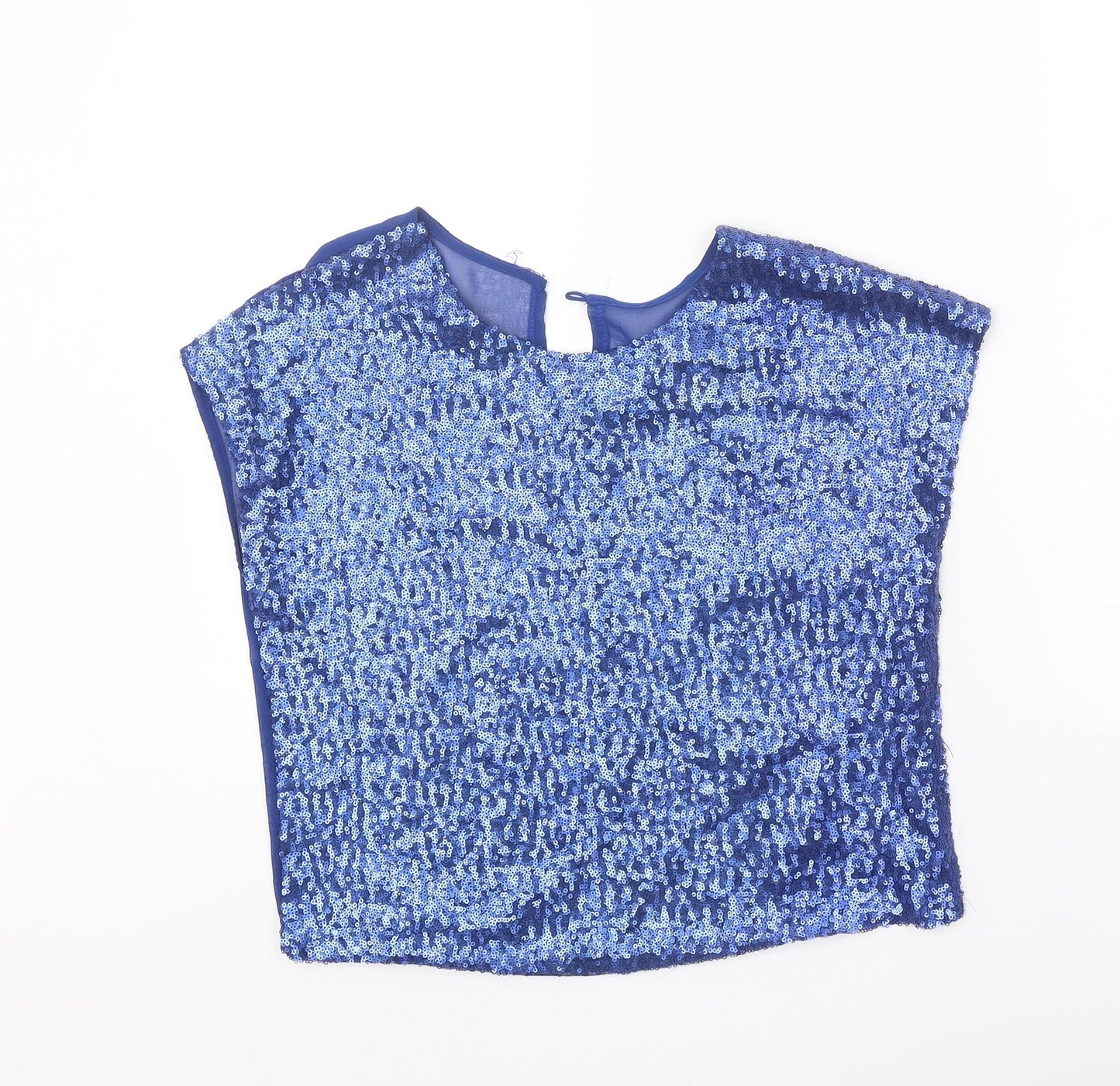 Womens UK Size 8 Glamourous Blue Basic Blouse