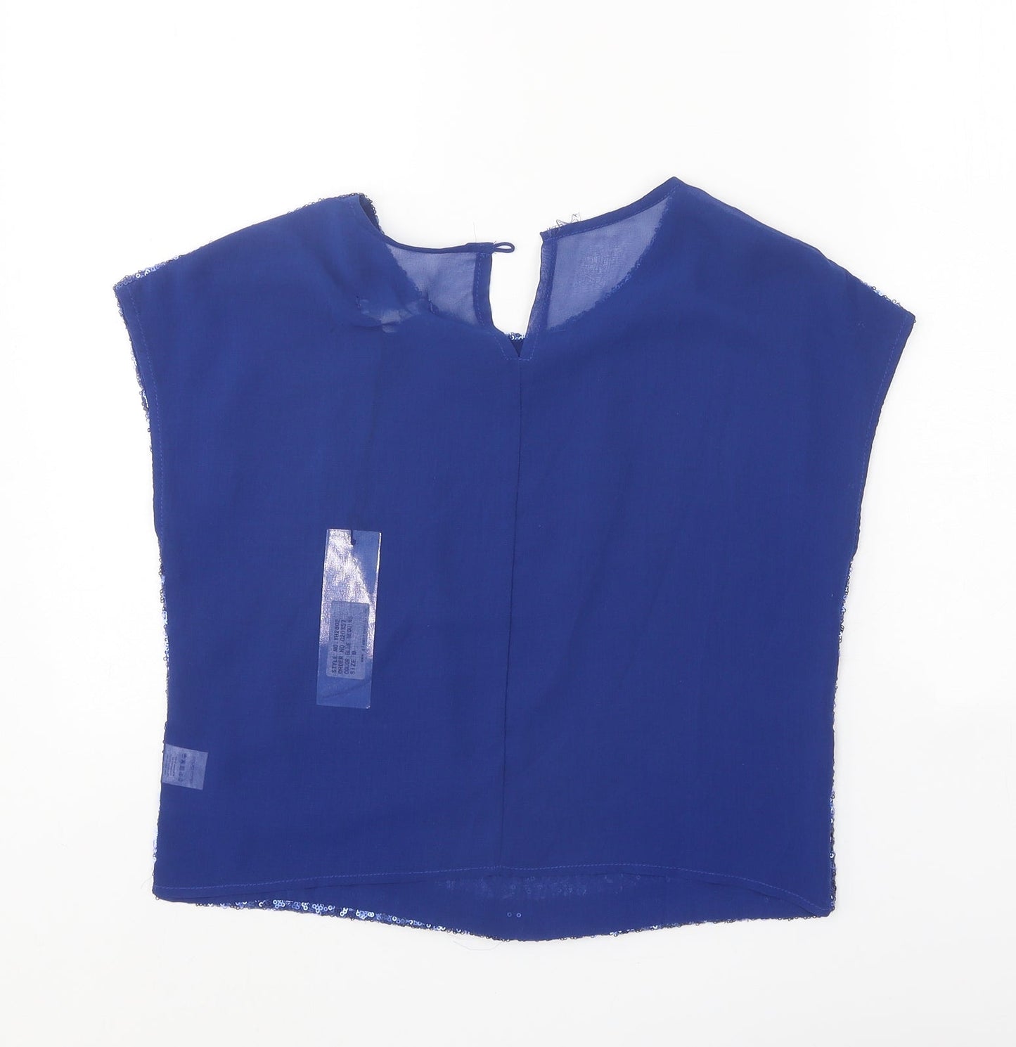 Womens UK Size 8 Glamourous Blue Basic Blouse