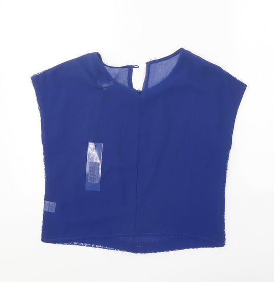 Womens UK Size 8 Glamourous Blue Basic Blouse