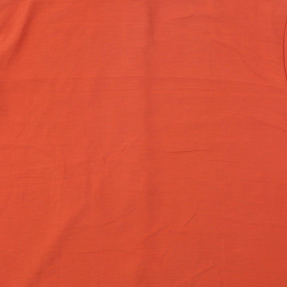 Womens UK Size XL Preworn Orange Basic Button-Up