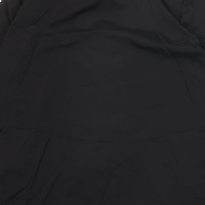 Womens UK Size XL Preworn Black Basic Button-Up
