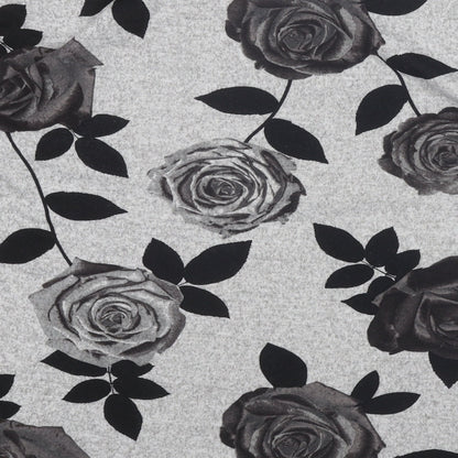 Absolutely Famous Womens Grey Boat Neck Floral Polyester Pullover Jumper Size M