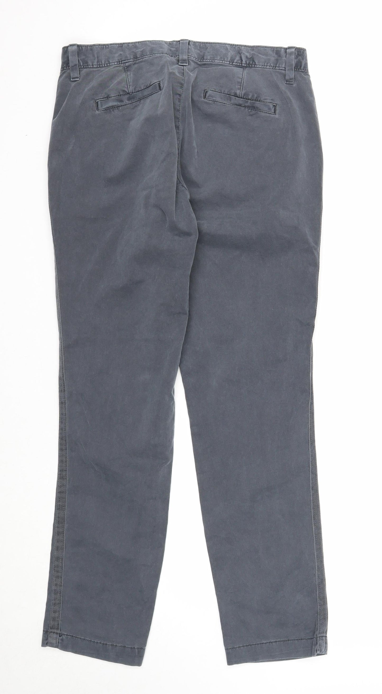 Gap Womens Grey Cotton Straight Jeans Size 8 Regular Zip