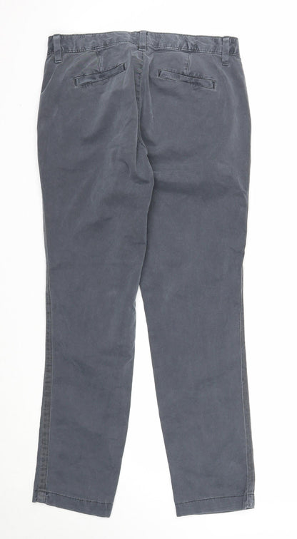 Gap Womens Grey Cotton Straight Jeans Size 8 Regular Zip