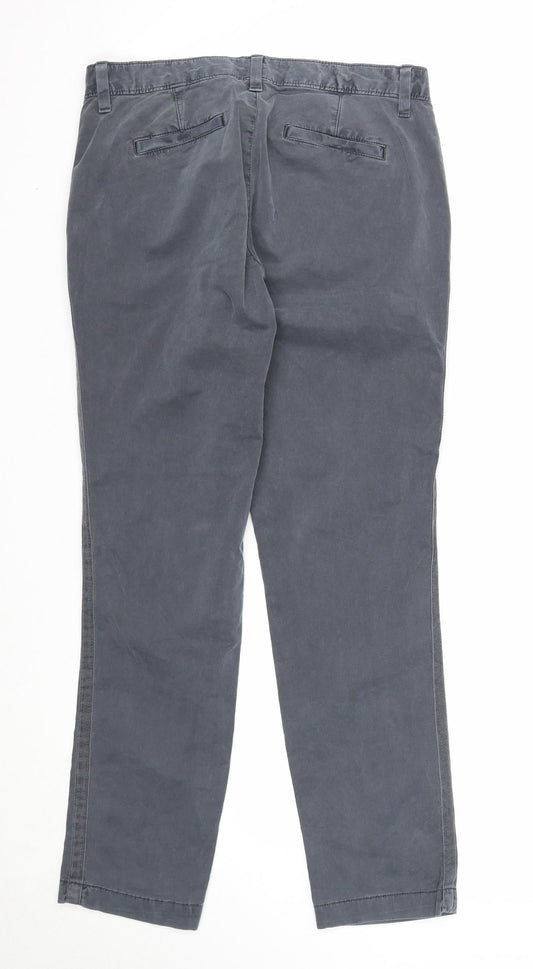 Gap Womens Grey Cotton Straight Jeans Size 8 Regular Zip