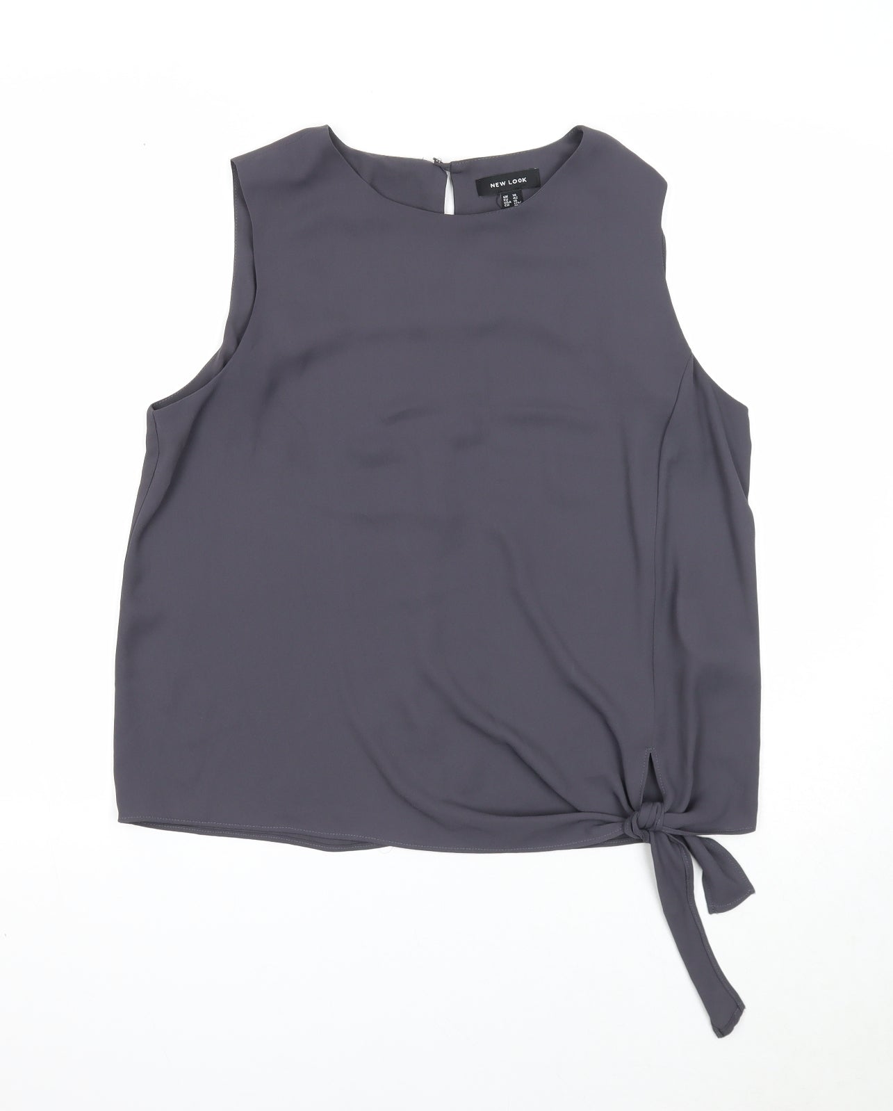 Womens UK Size 14 New Look Grey Basic Tank