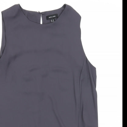 Womens UK Size 14 New Look Grey Basic Tank