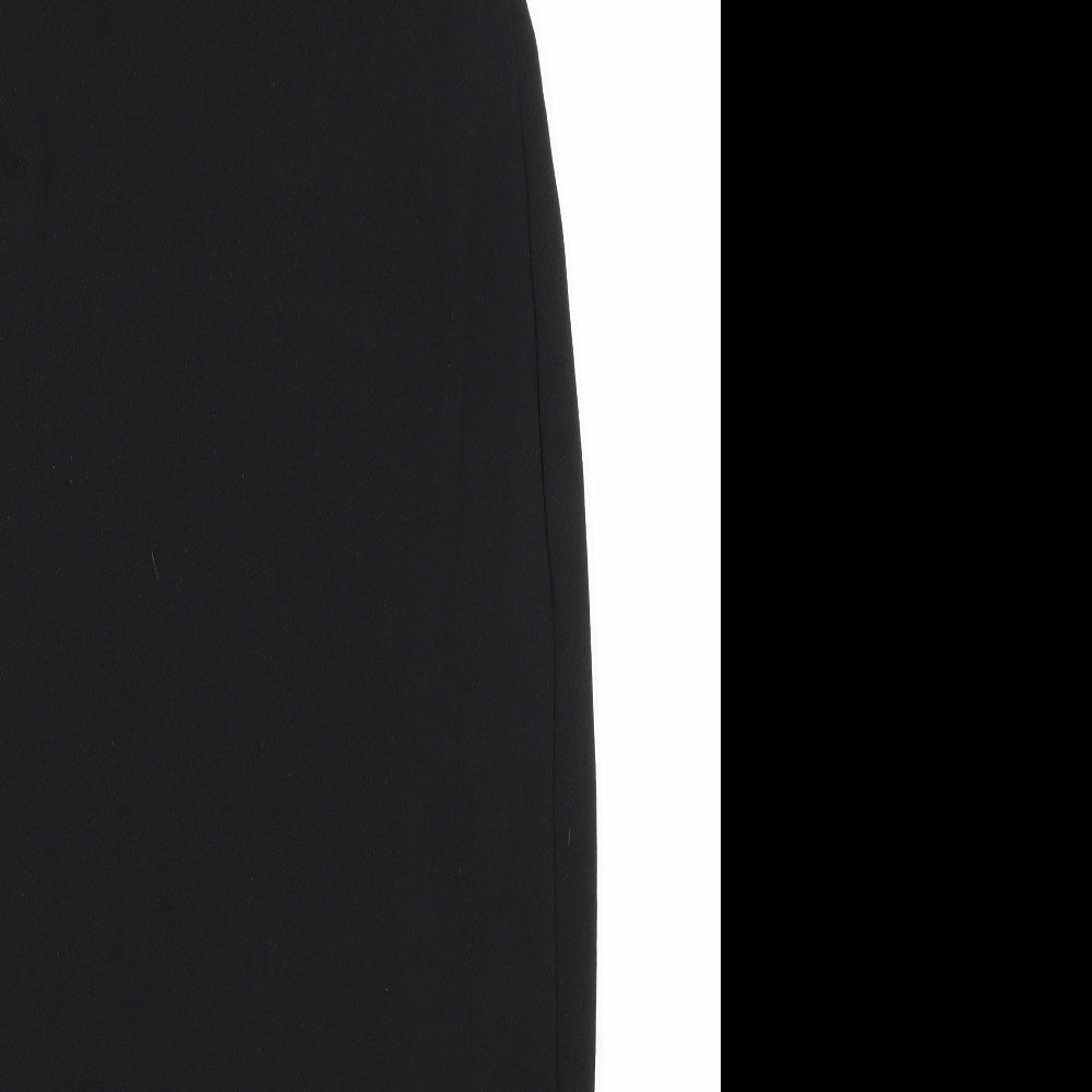 Miss Selfridge Womens Black Polyester A-Line Size 10 V-Neck Pullover