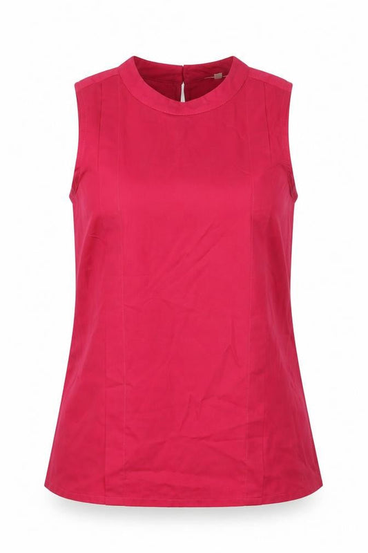 And Womens Red Lyocell Basic Tank Size 12 Round Neck
