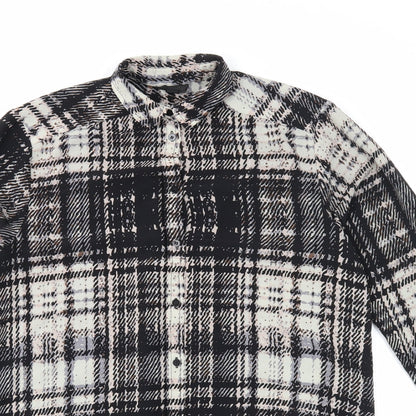Womens UK Size 8 Topshop Black Basic Button-Up