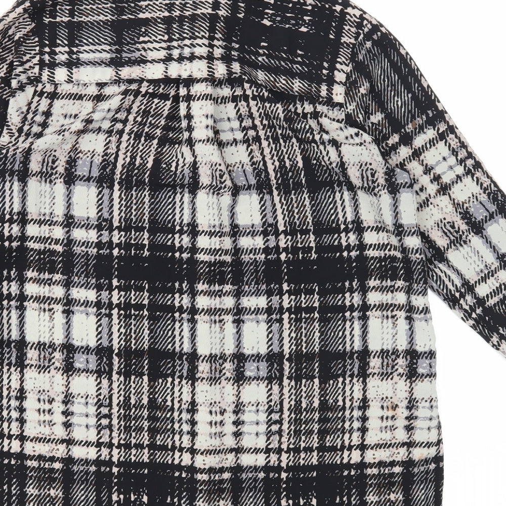 Womens UK Size 8 Topshop Black Basic Button-Up