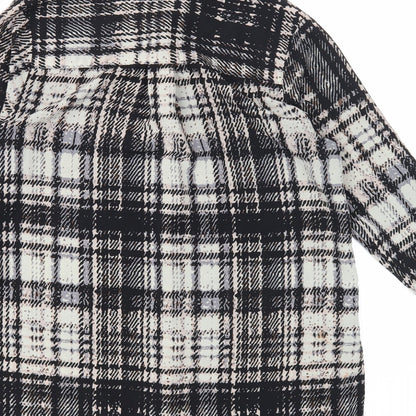 Womens UK Size 8 Topshop Black Basic Button-Up