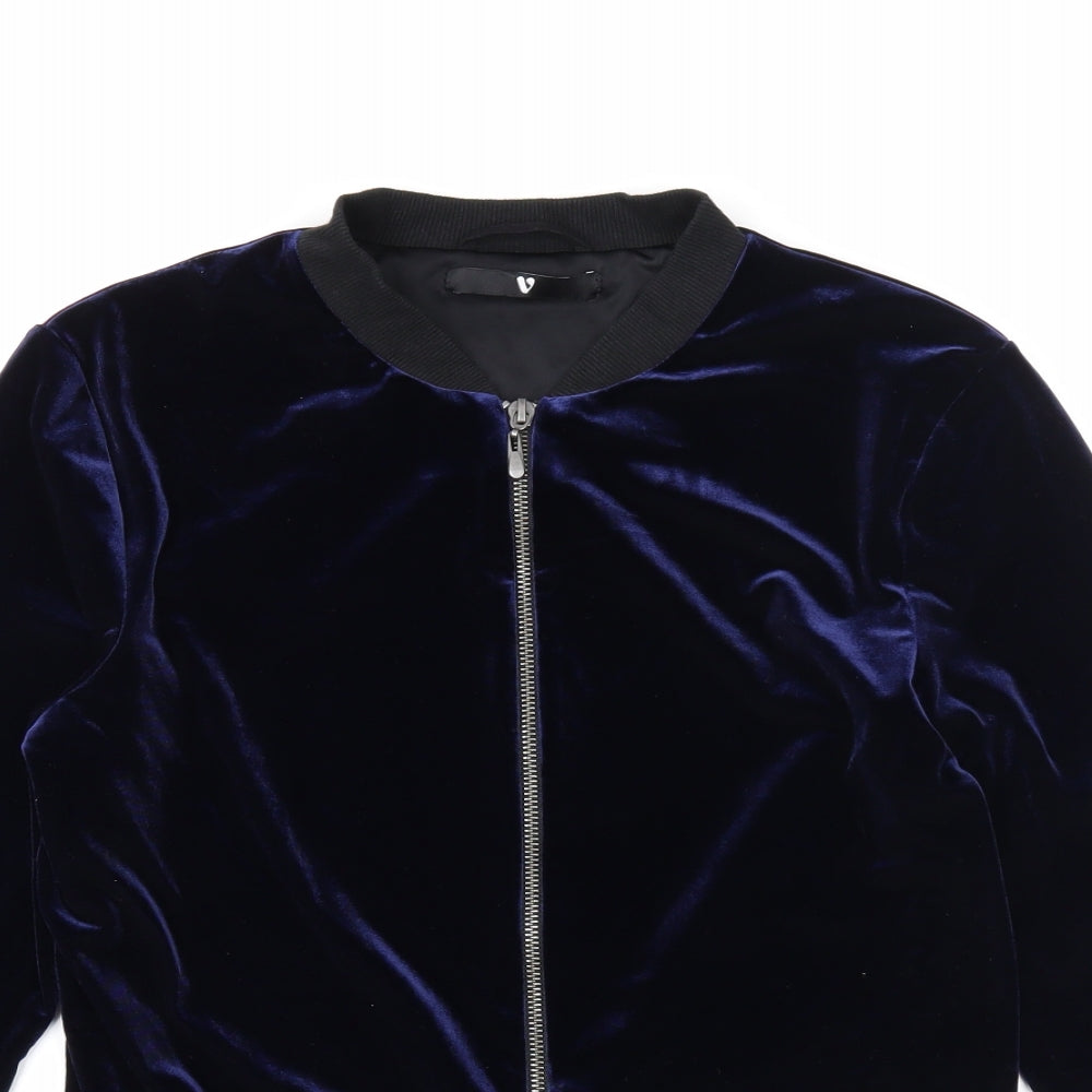 Womens UK Size 8 Very Blue Bomber Jacket