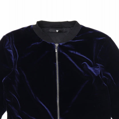 Womens UK Size 8 Very Blue Bomber Jacket