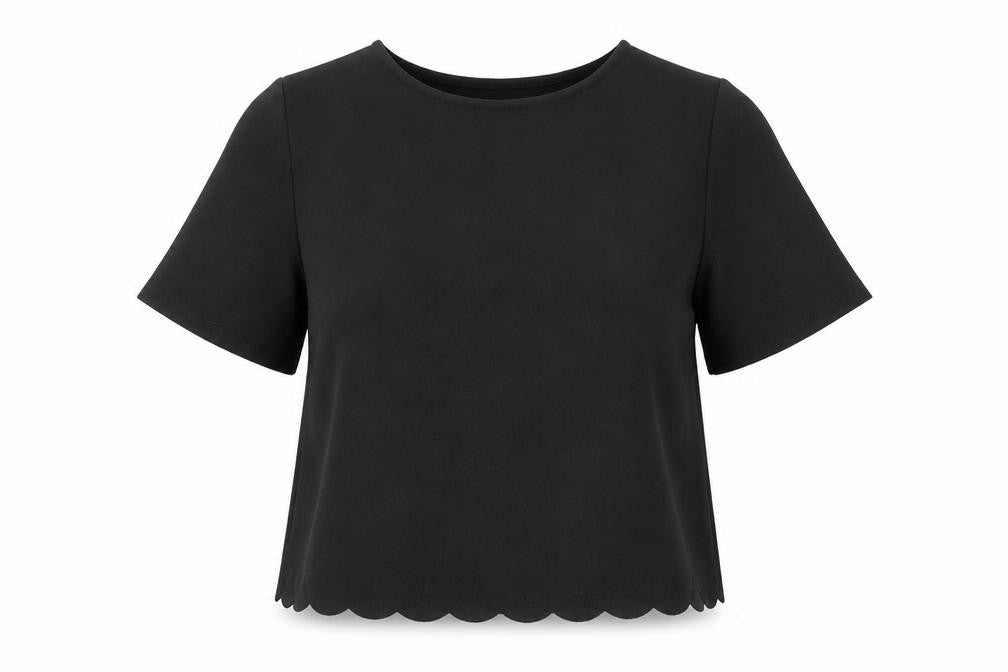 Womens UK Size 8 Blue Inc Black Basic Blouse