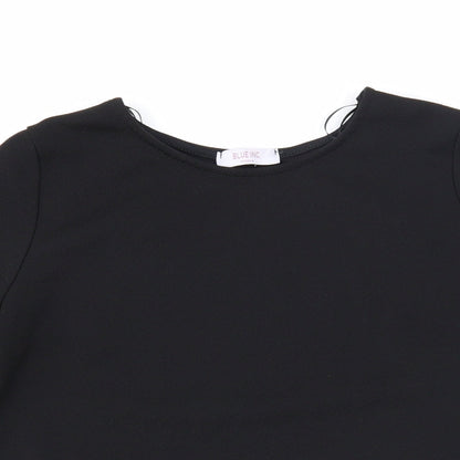 Womens UK Size 8 Blue Inc Black Basic Blouse