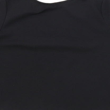 Womens UK Size 8 Blue Inc Black Basic Blouse