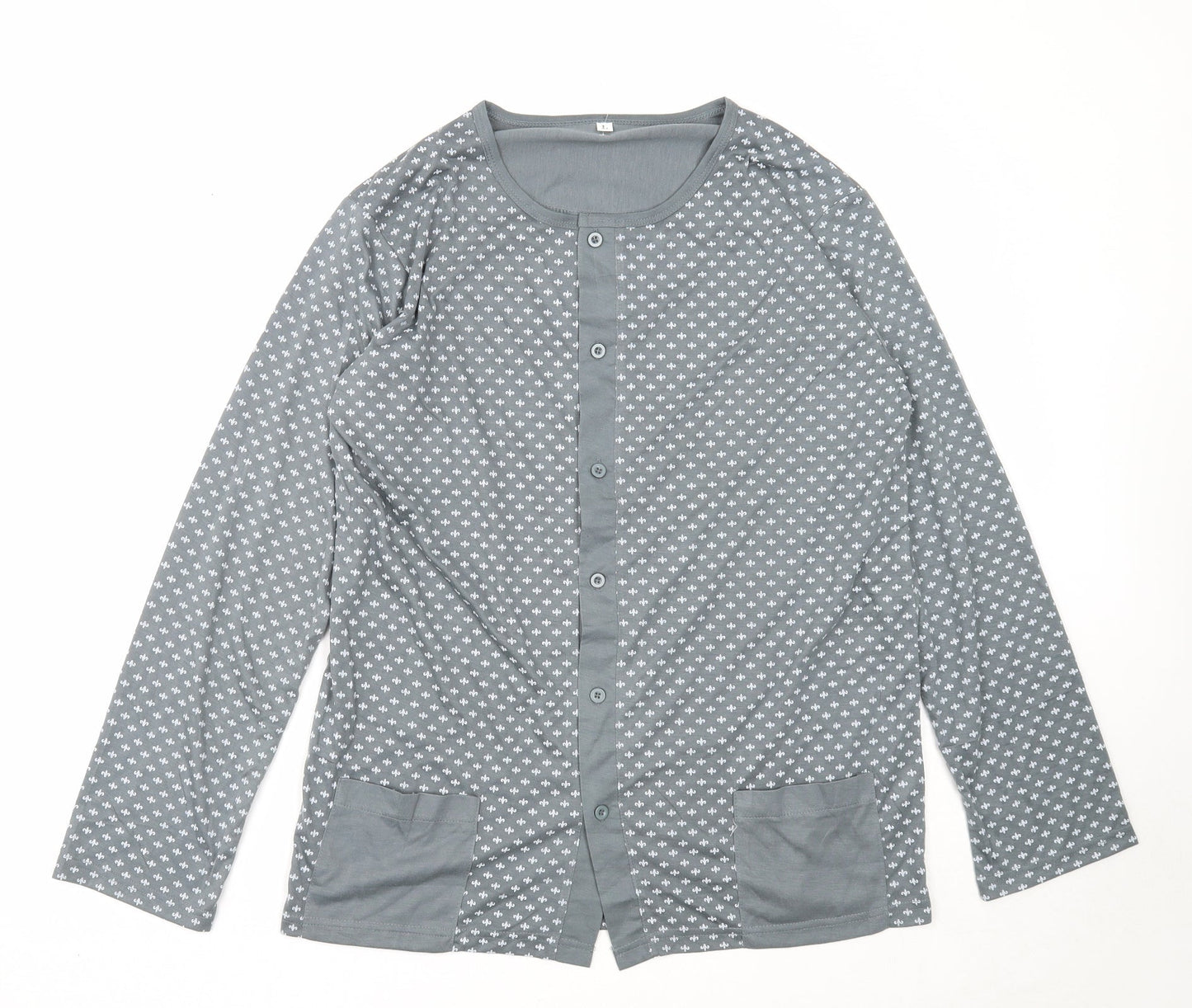 Womens UK Size L Preworn Grey Basic Blouse