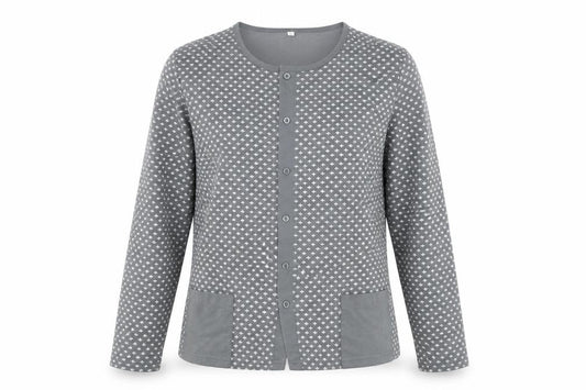 Womens UK Size L Preworn Grey Basic Blouse