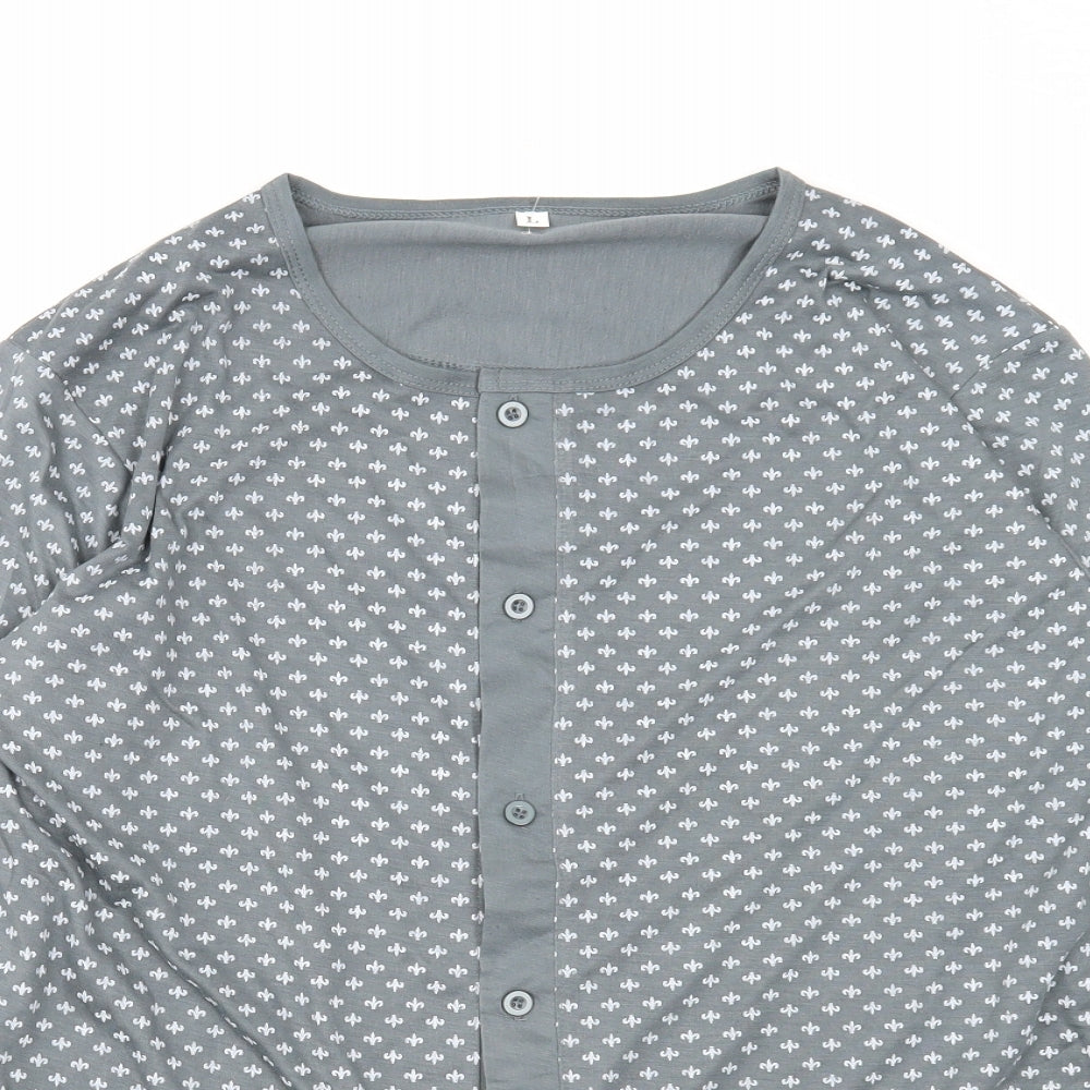 Womens UK Size L Preworn Grey Basic Blouse