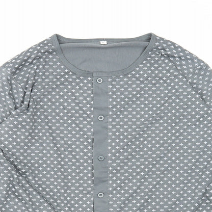Womens UK Size L Preworn Grey Basic Blouse