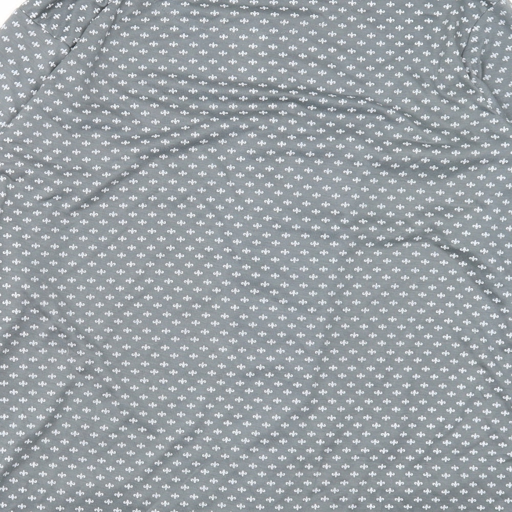 Womens UK Size L Preworn Grey Basic Blouse