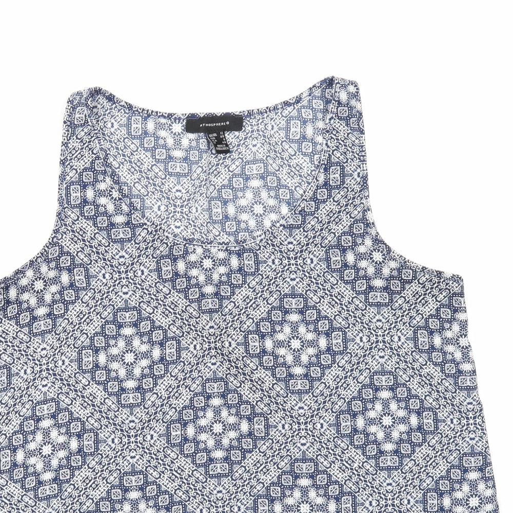 Womens UK Size 12 Atmosphere Blue Basic Tank