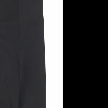 Lipsy Womens Black Floral Polyester A-Line Size 6 Round Neck Zip